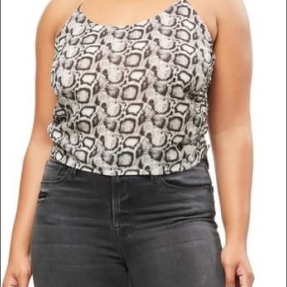 GOOD American Snake Print Blouse NEW Size 4 Ex - Picture 4 of 4